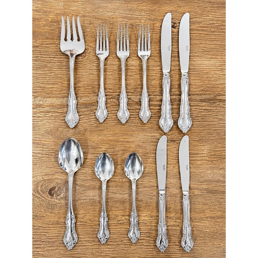 Martha Stewart Stainless Flatware 11 Pc Mixed Lot Ornate Scroll Replacement Set
